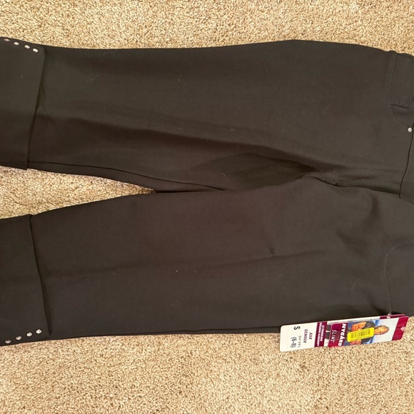 Dressy Tailored Black Cropped Pants Size 6-8  by Peter NygArd - Picture 6 of 7